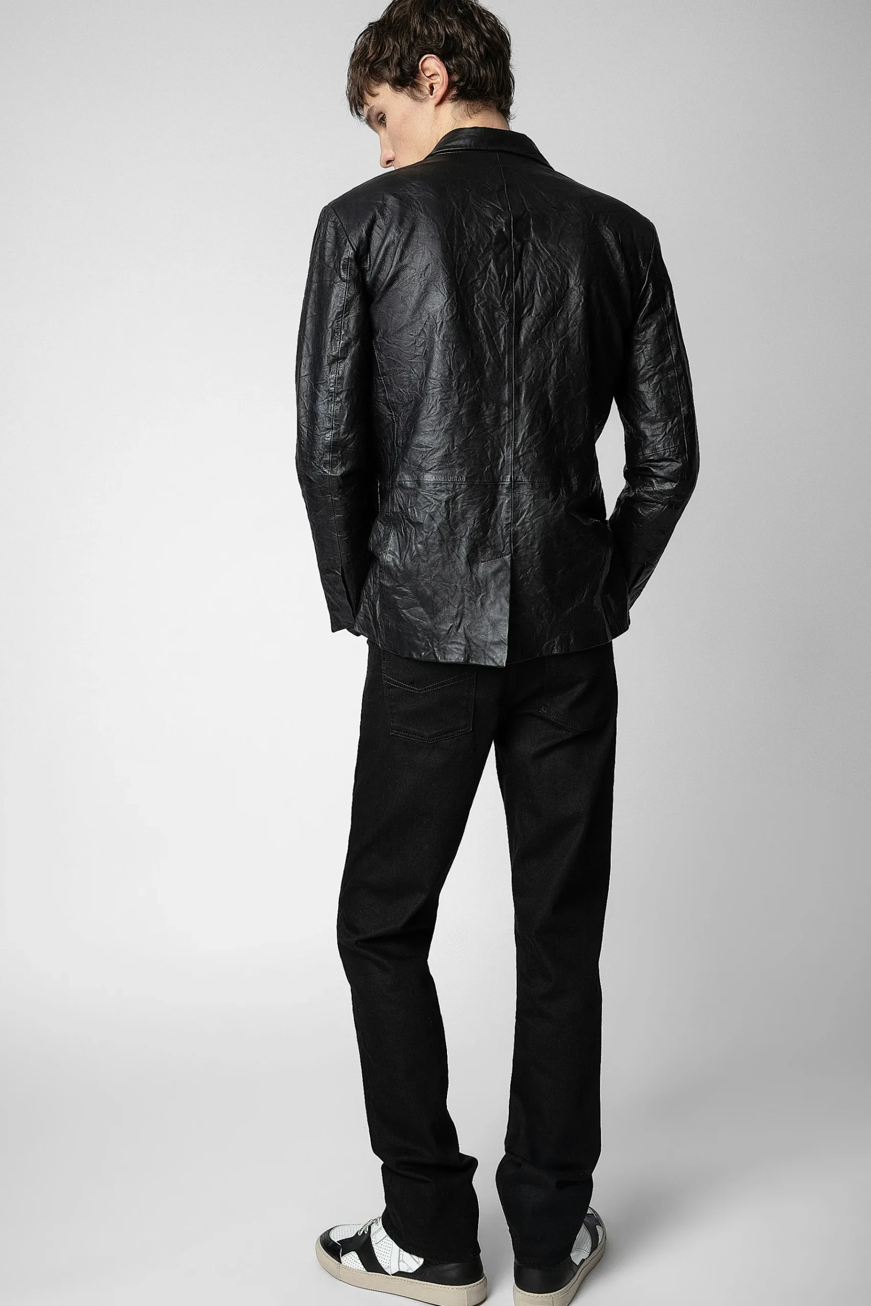 Manteaux Et Vestes^Zadig & Voltaire Blazer En Cuir Froisse Valfried