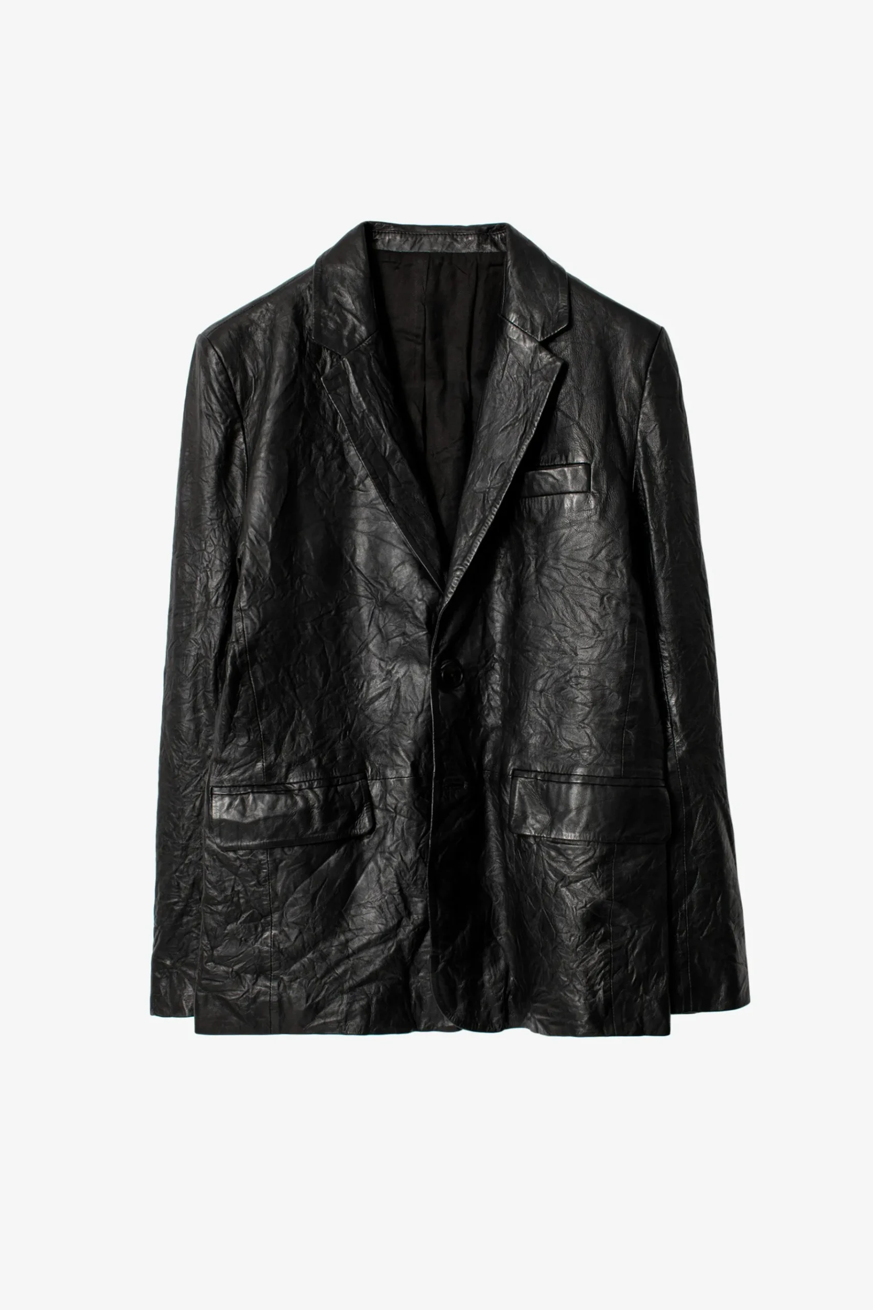 Manteaux Et Vestes^Zadig & Voltaire Blazer En Cuir Froisse Valfried