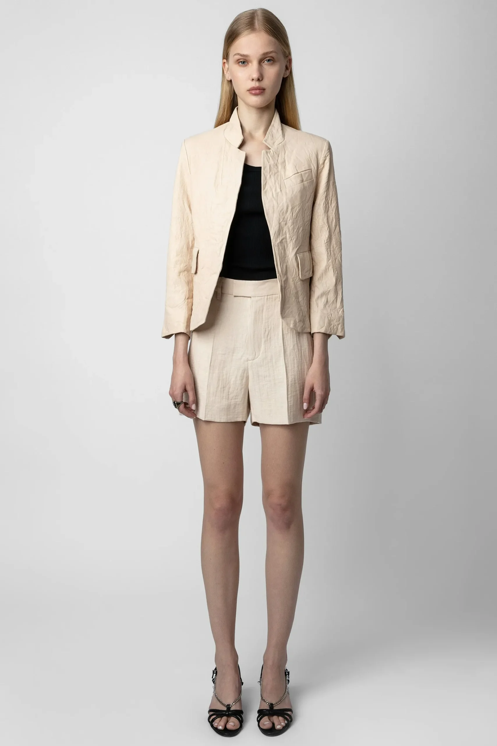 Vestes^Zadig & Voltaire Blazer En Cuir Froisse Verys
