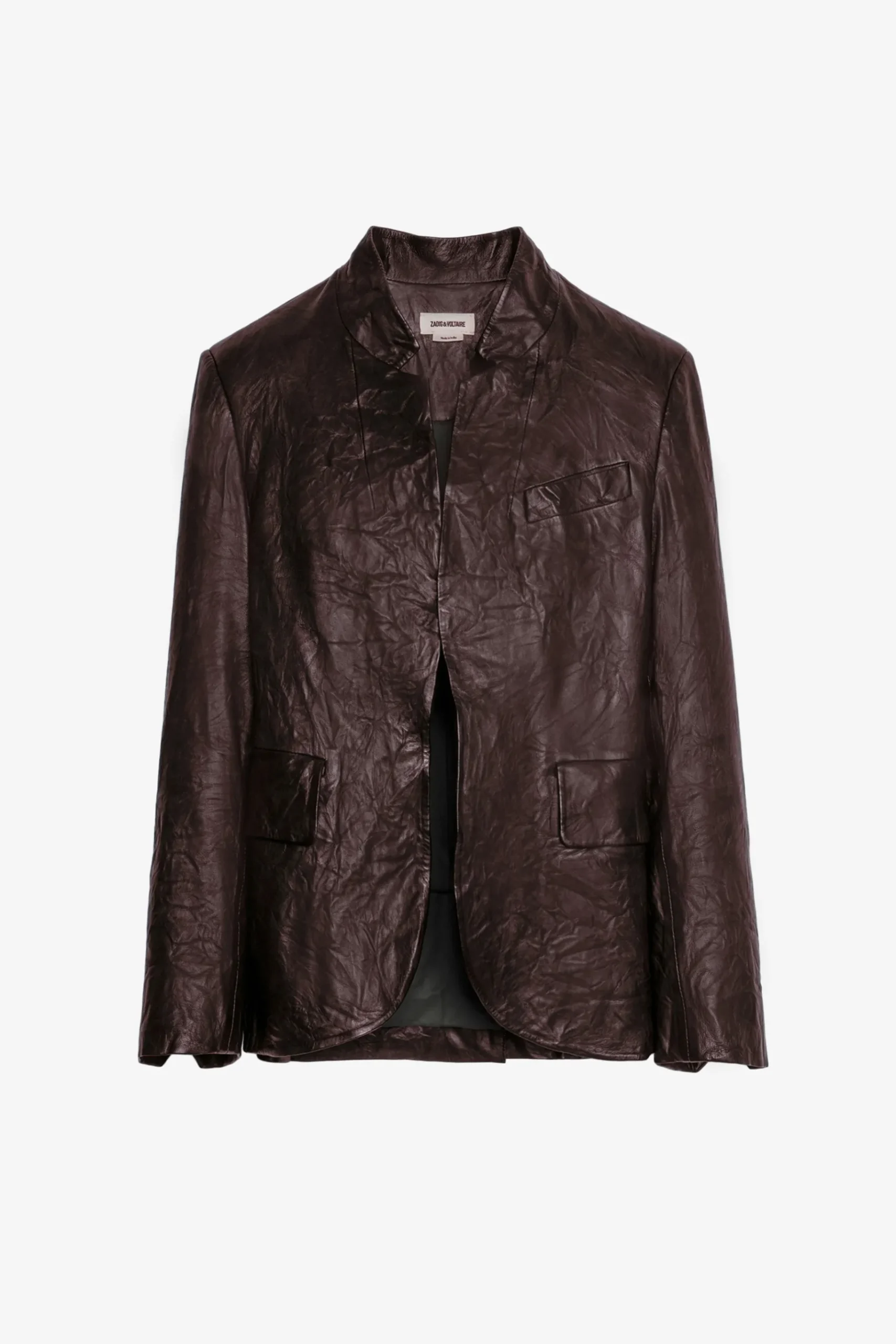 Costumes^Zadig & Voltaire Blazer En Cuir Froisse Verys