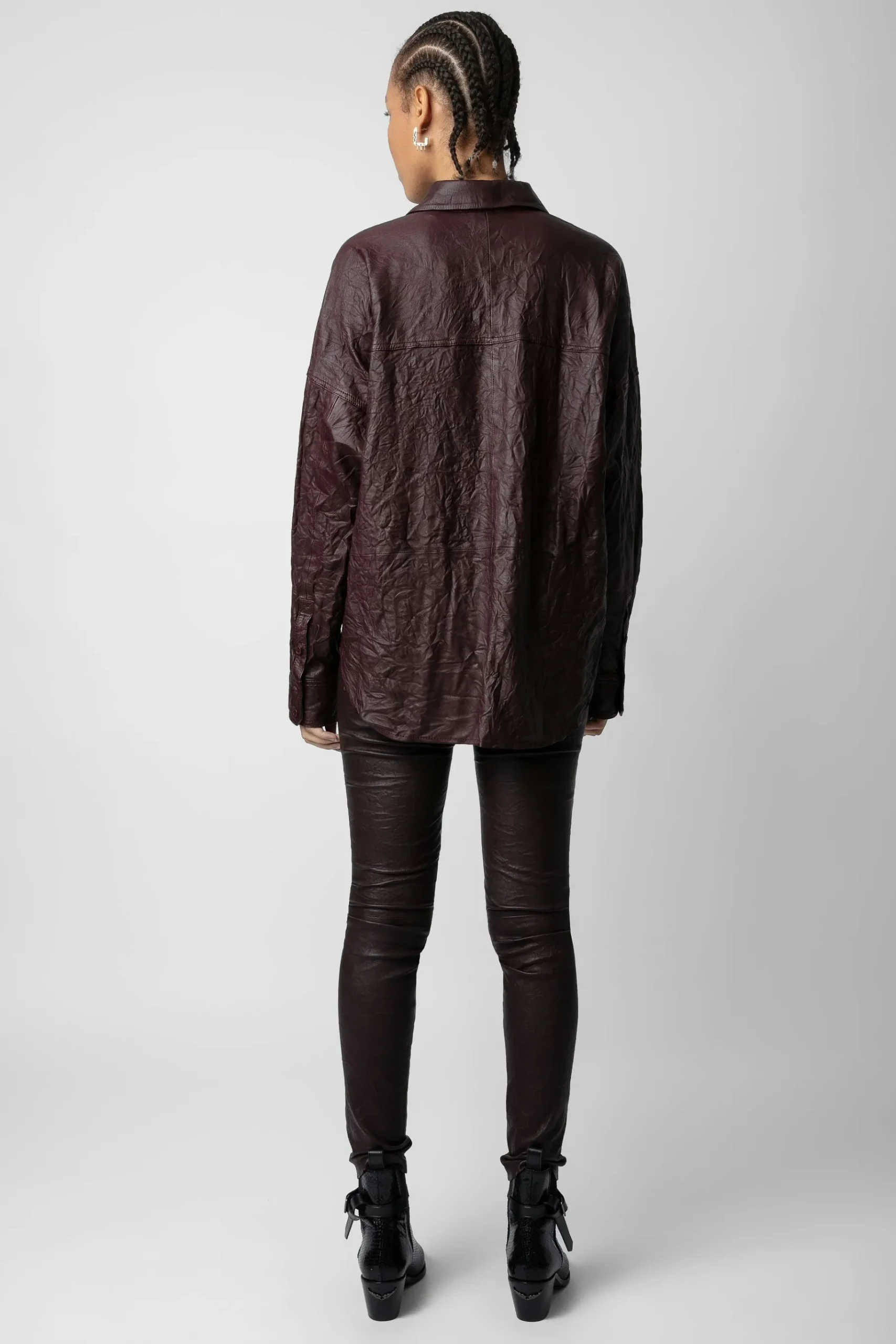 Chemises Et Hauts^Zadig & Voltaire Chemise En Cuir Froisse Tamara