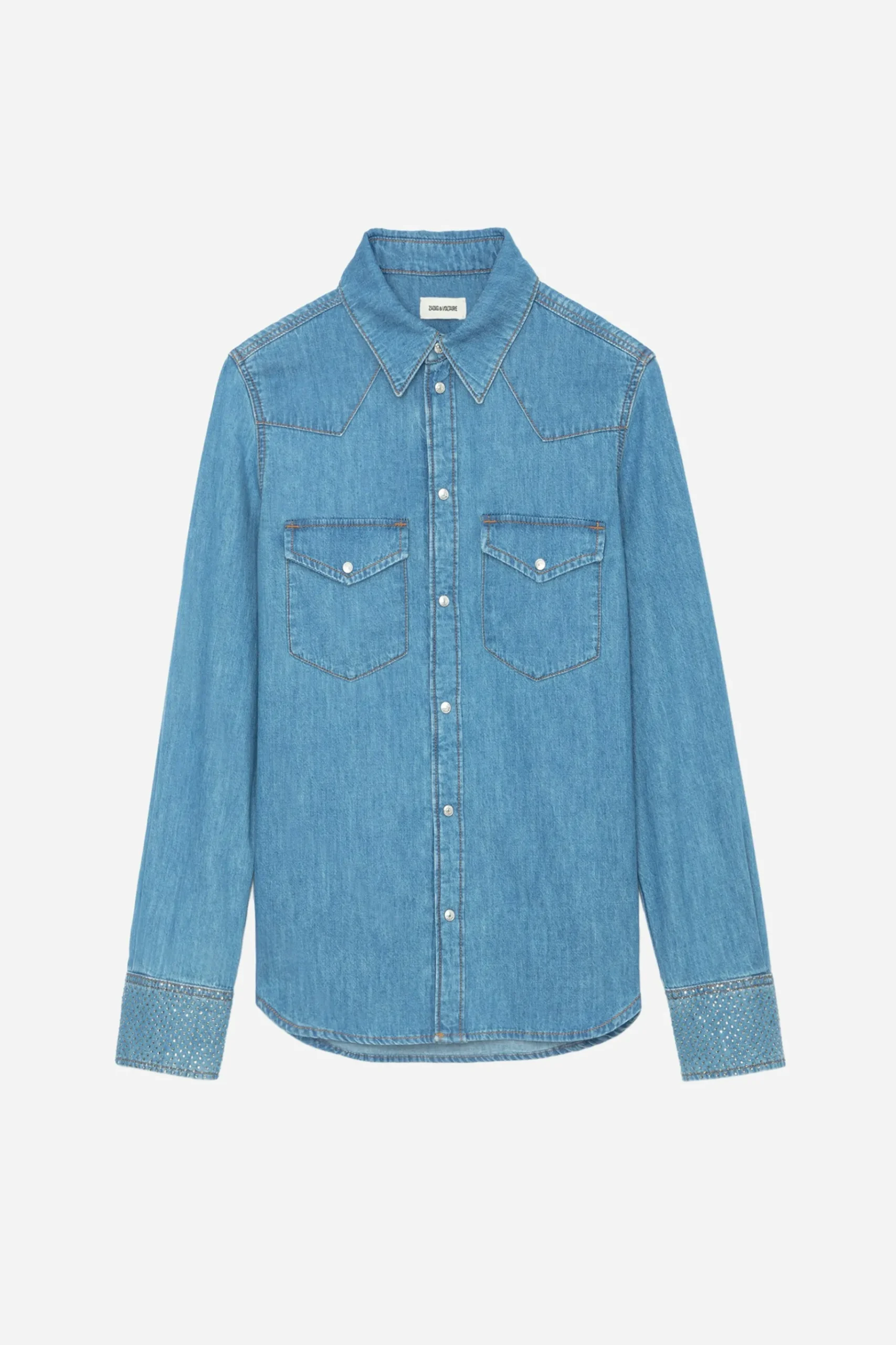 Chemises Et Hauts^Zadig & Voltaire Chemise Thelma En Denim A Strass
