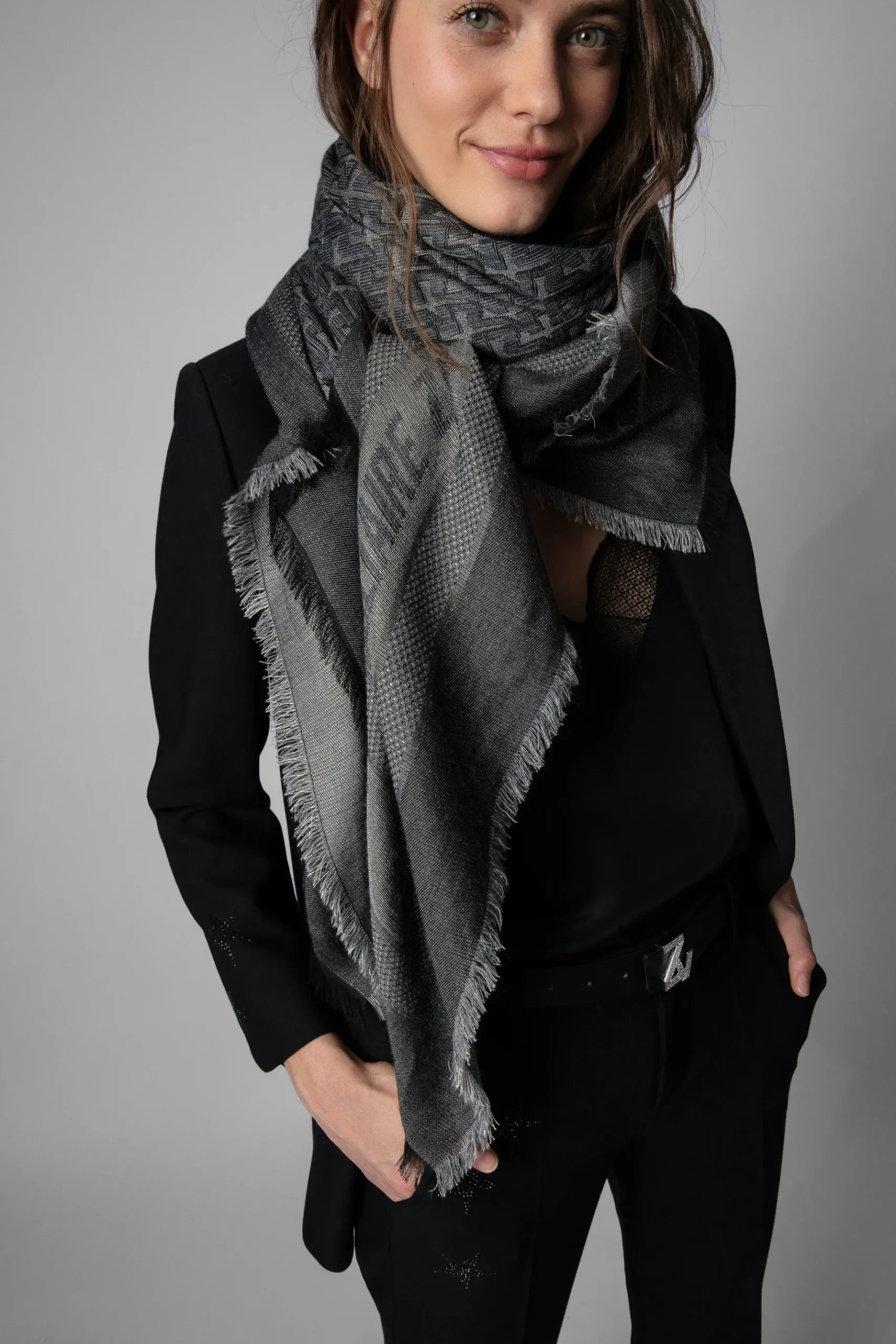 Echarpes^Zadig & Voltaire Glenn Zv Initiale Foulard