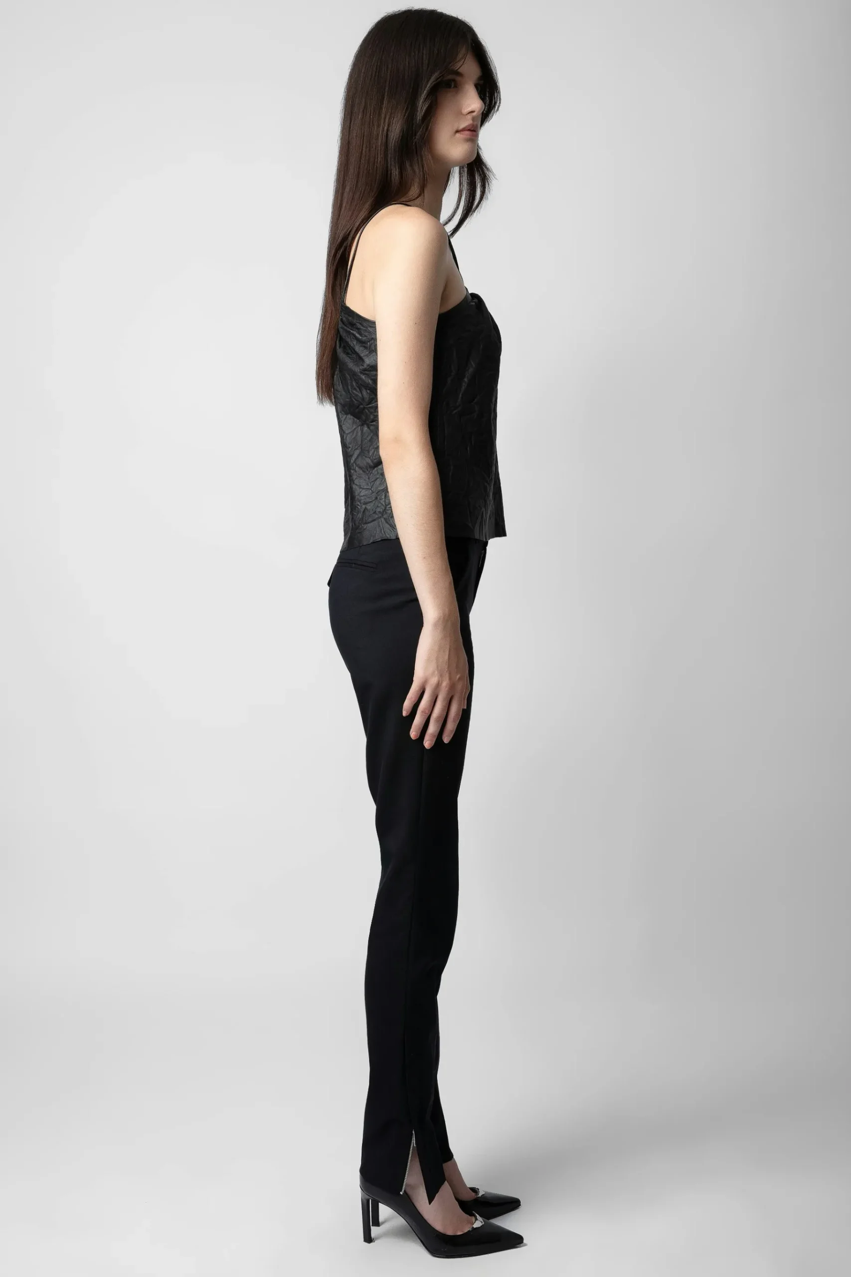 Chemises Et Hauts^Zadig & Voltaire Haut En Cuir Froisse Cidonie
