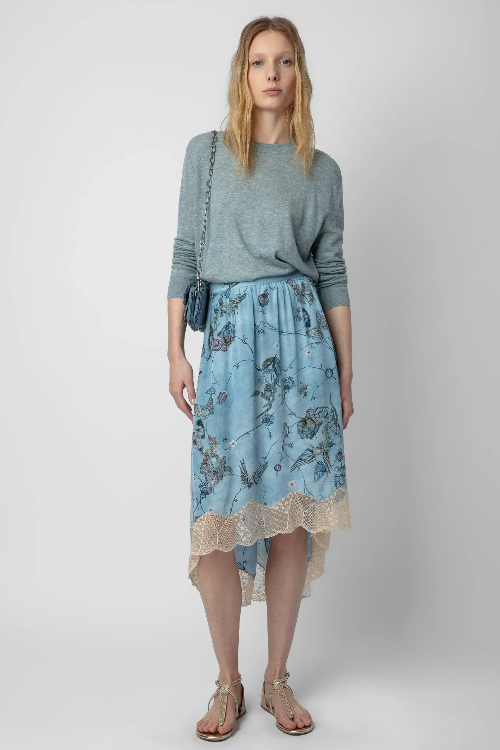 Robes Et Jupes^Zadig & Voltaire Jupe En Soie A Strass Joslin