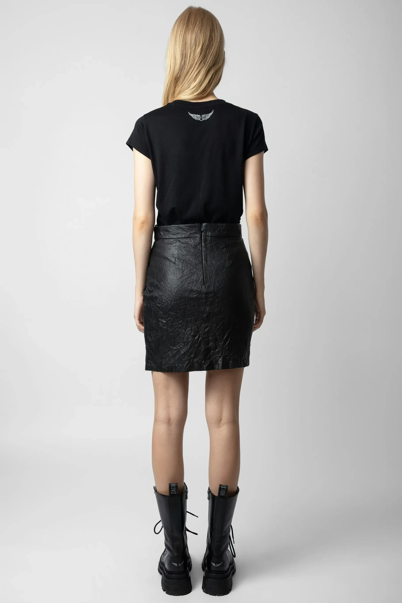 Robes Et Jupes^Zadig & Voltaire Jupe Julipe En Cuir Froisse