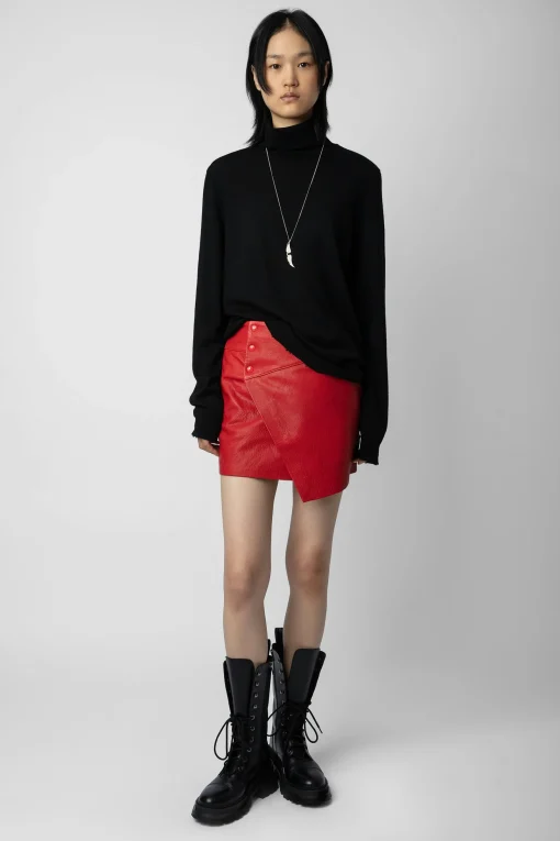 Robes Et Jupes^Zadig & Voltaire Jupe Motard En Cuir Junko