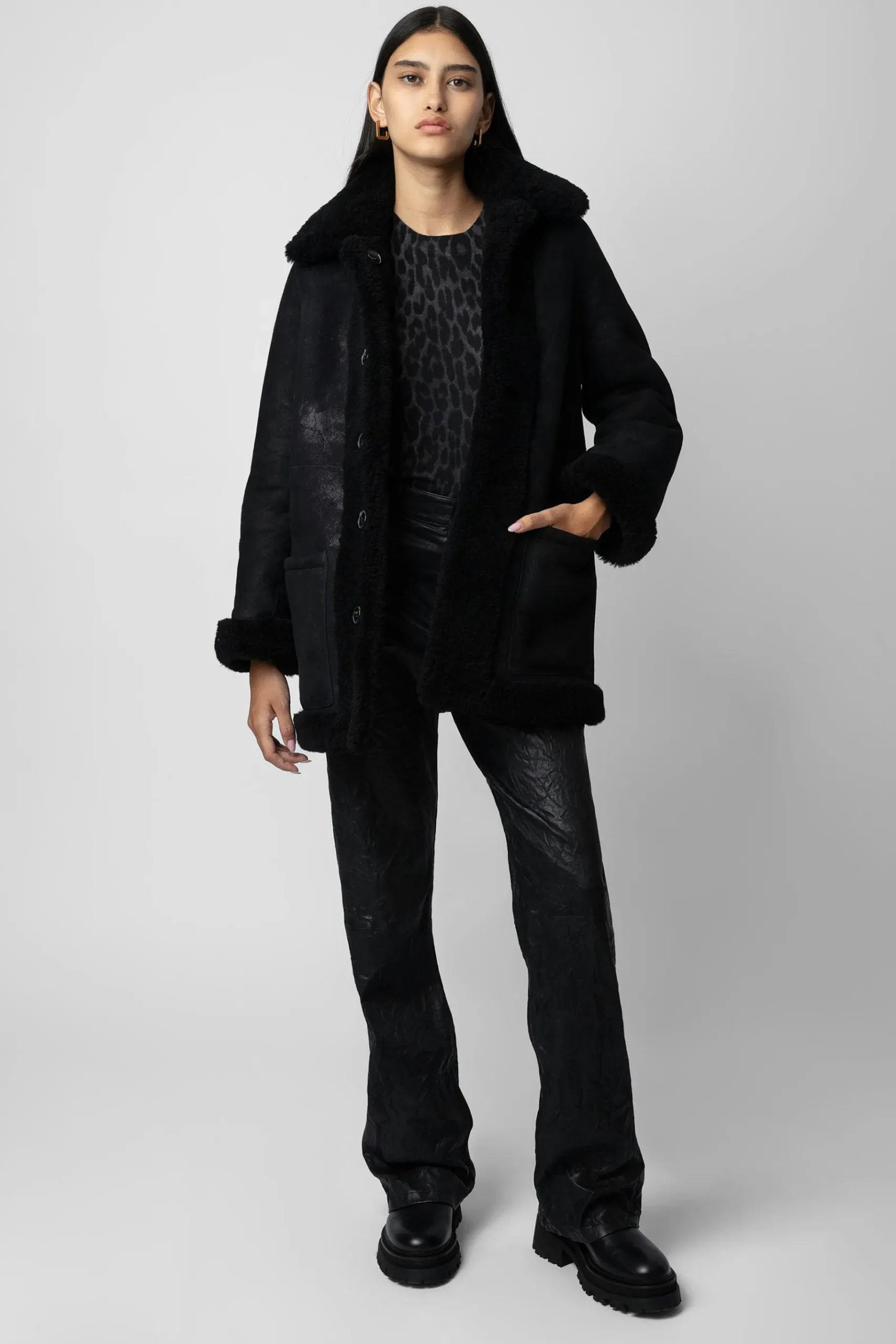 Manteaux Et Vestes^Zadig & Voltaire Manteau En Peau De Mouton Magdas En Cuir