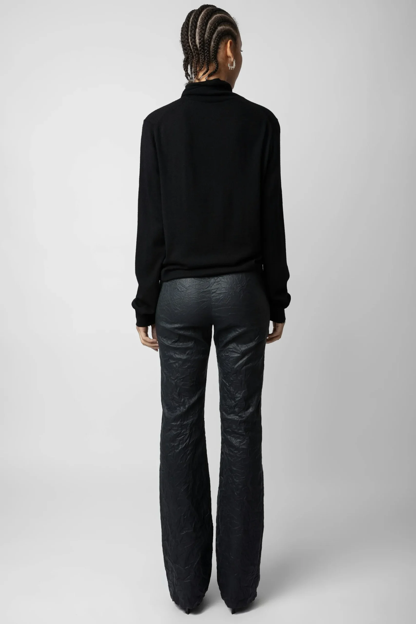 Pantalons Et Shorts^Zadig & Voltaire Pantalon En Cuir Froisse Pauline