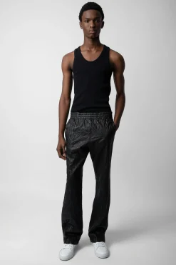 Pantalons Et Shorts^Zadig & Voltaire Pantalon En Cuir Froisse Pacha