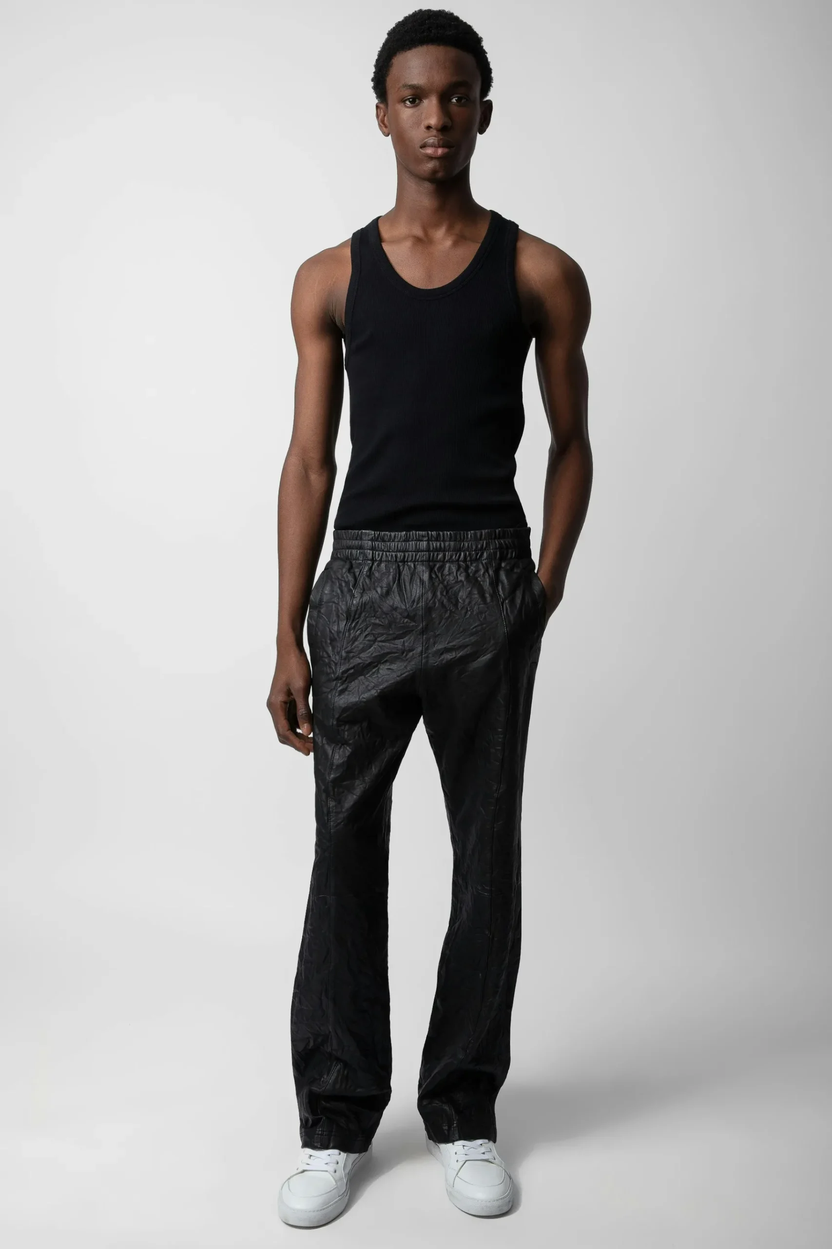 Pantalons Et Shorts^Zadig & Voltaire Pantalon En Cuir Froisse Pacha
