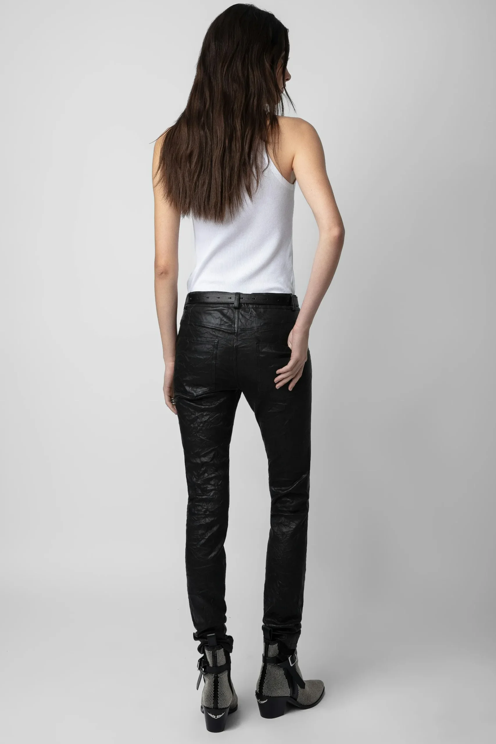 Pantalons Et Shorts^Zadig & Voltaire Pantalon En Cuir Froisse Phlame
