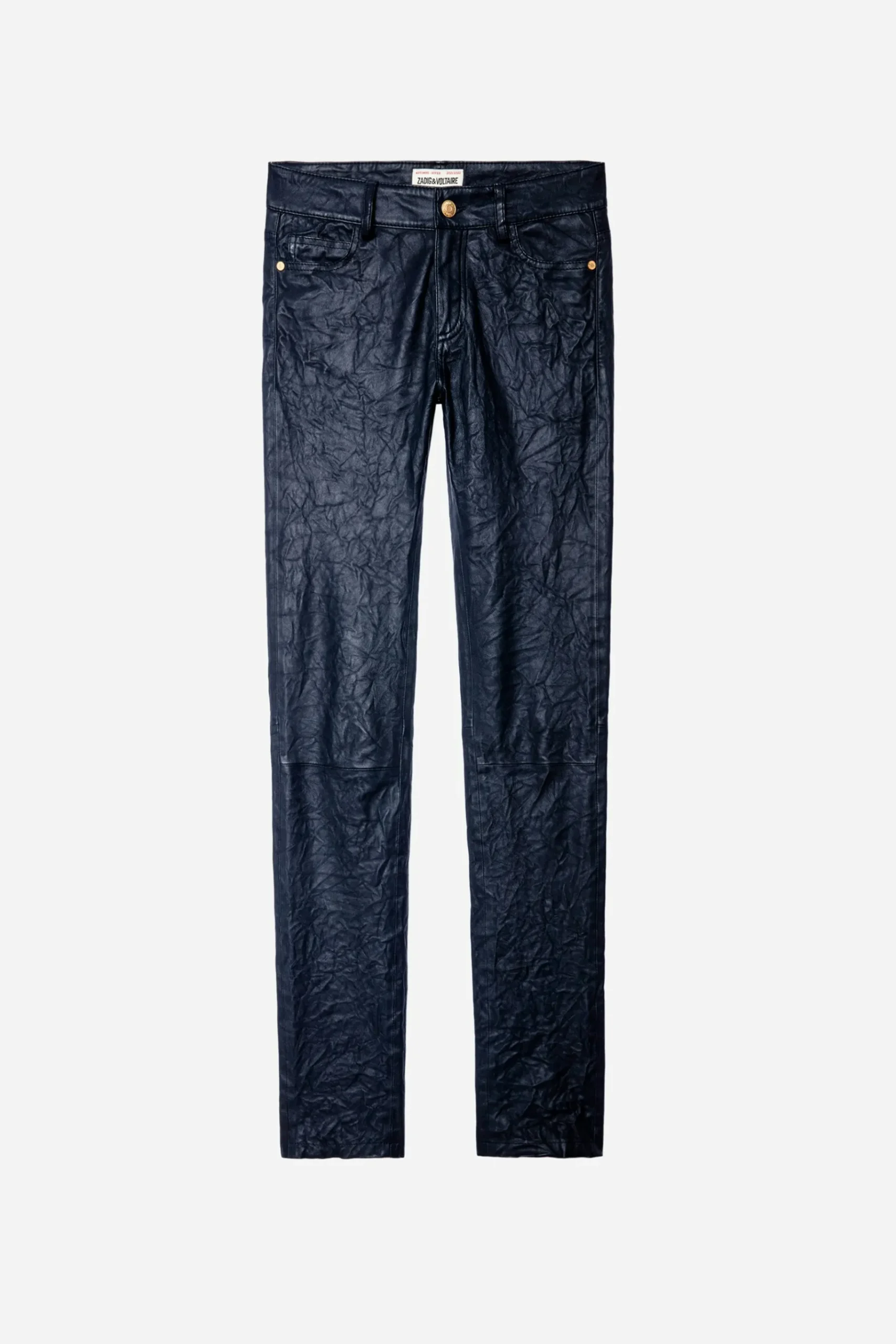Costumes^Zadig & Voltaire Pantalon Phlame Cuir Froisse
