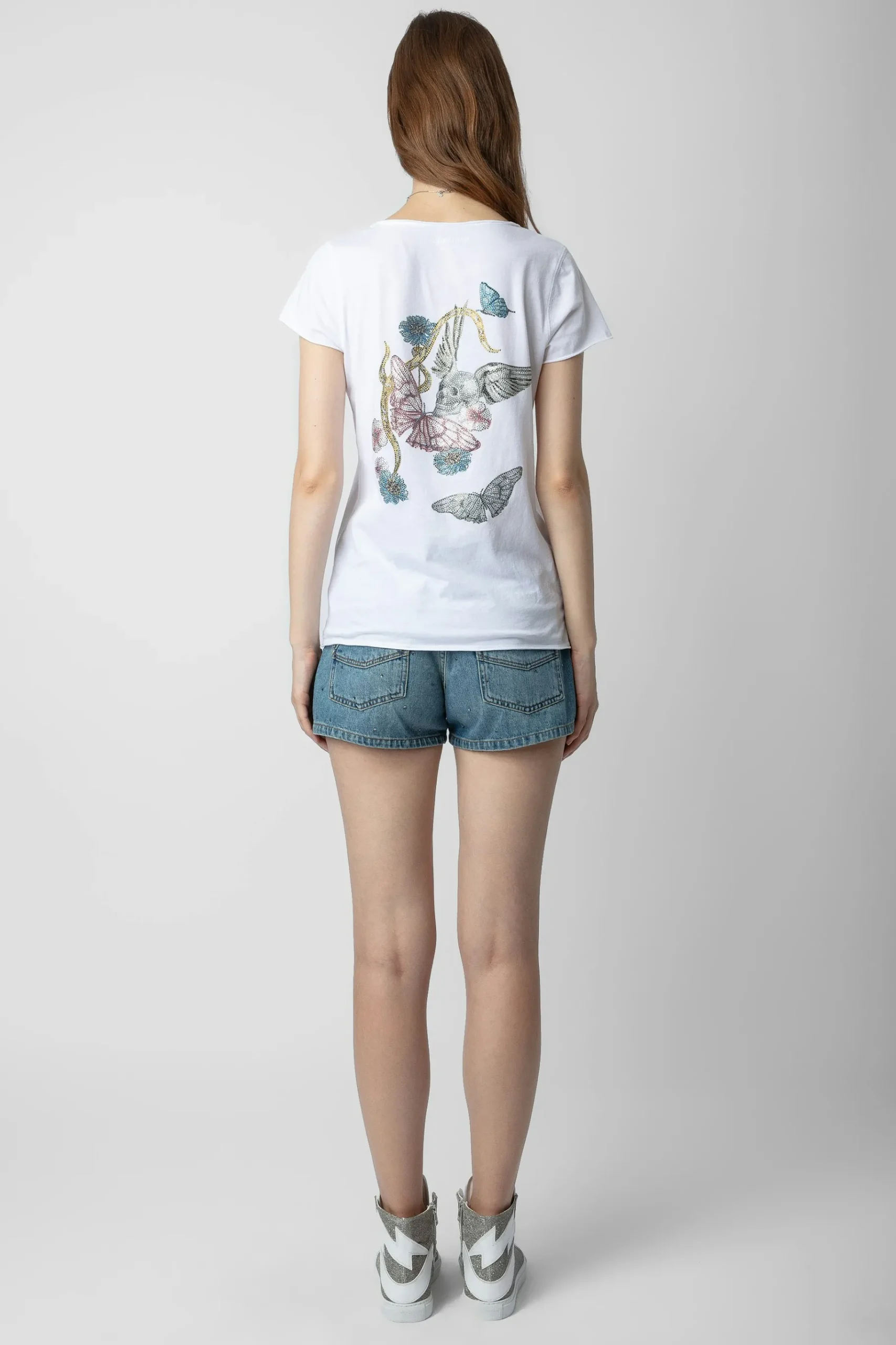Pantalons Et Shorts^Zadig & Voltaire Short En Denim A Strass Sina