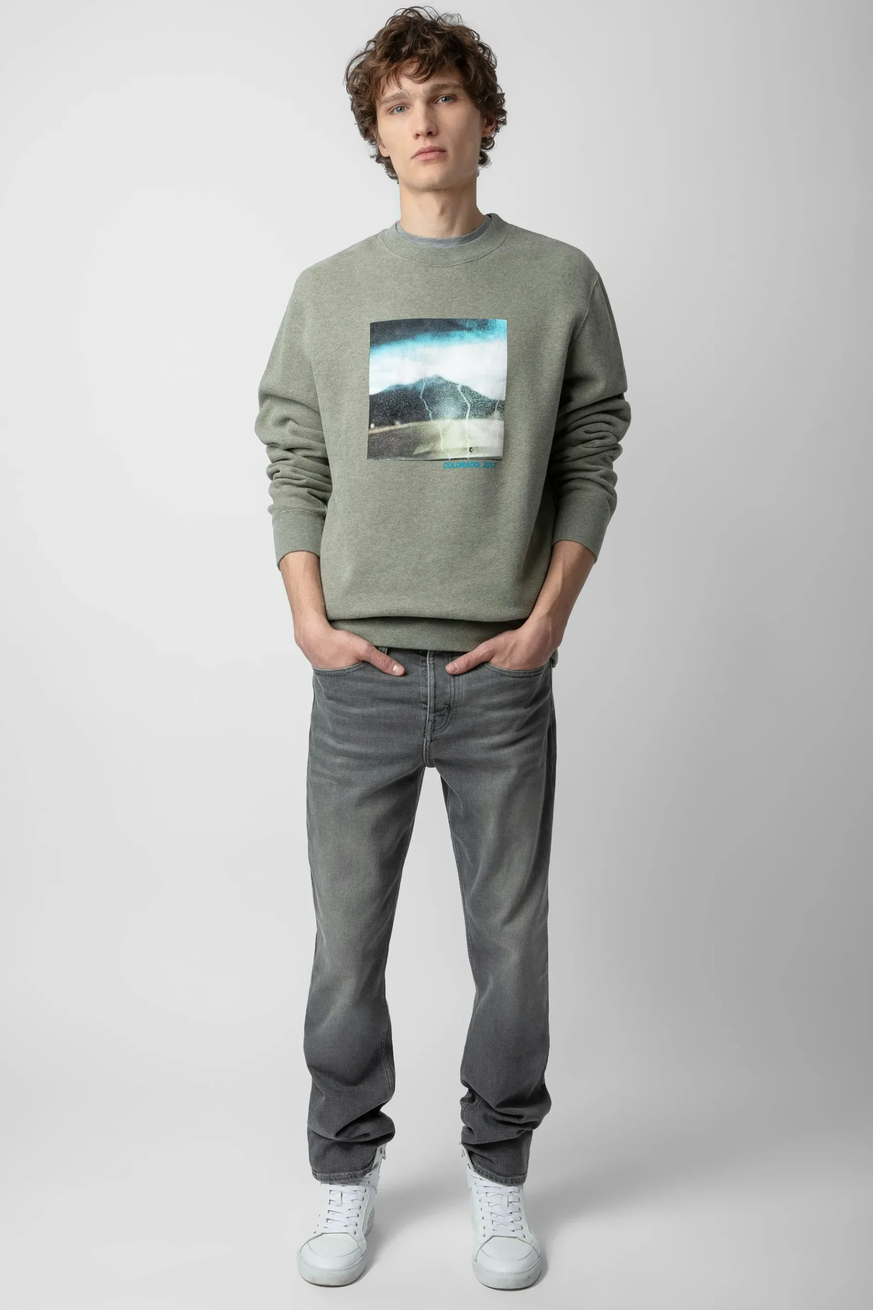 Sweat-Shirts^Zadig & Voltaire Sweat-Shirt A Imprime Photo Simba