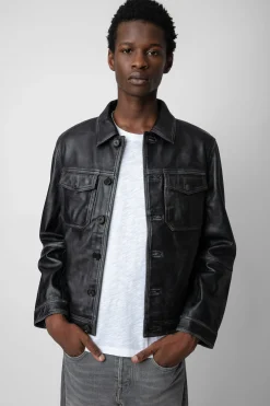 Manteaux Et Vestes^Zadig & Voltaire Veste En Cuir Vintage Lasso