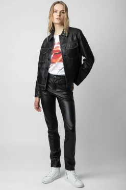 Manteaux Et Vestes^Zadig & Voltaire Veste En Cuir Vintage Lasso