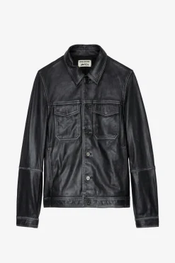 Manteaux Et Vestes^Zadig & Voltaire Veste En Cuir Vintage Lasso